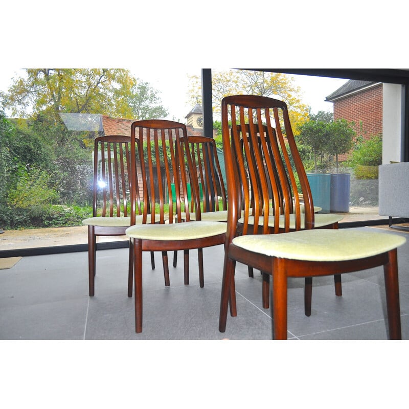 Set of 6 vintage Teak Danish Dining Chairs by Preben Schou