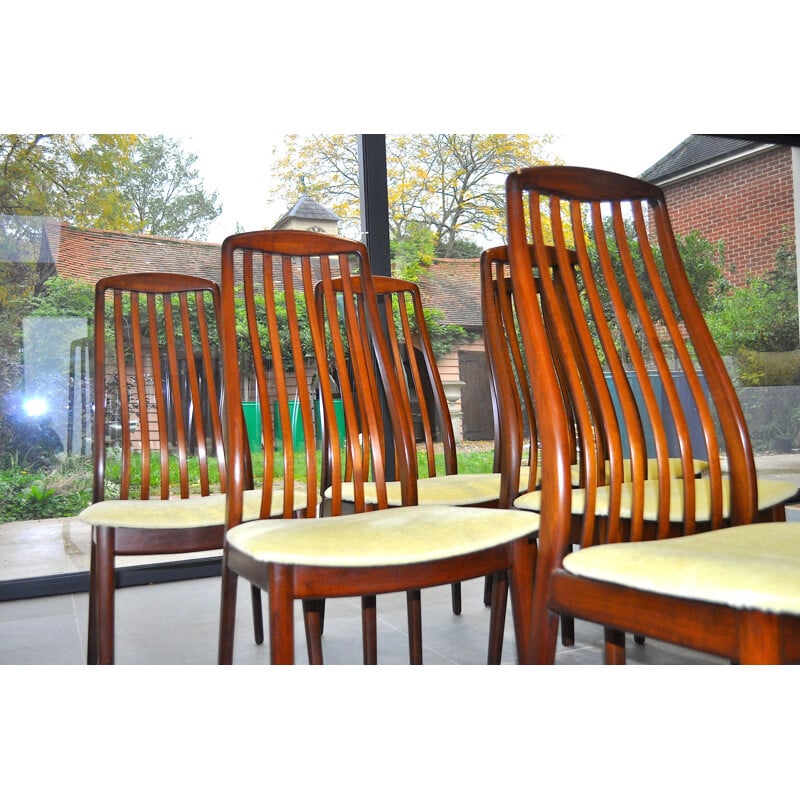 Set of 6 vintage Teak Danish Dining Chairs by Preben Schou