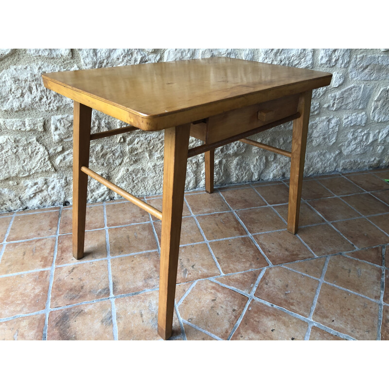 Table d'appoint scandinave vintage en bois de Baumann 1960s