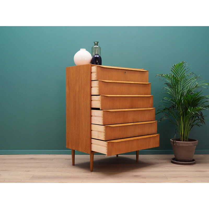 Vintage Danish Chest Of Drawers in ash, 1960