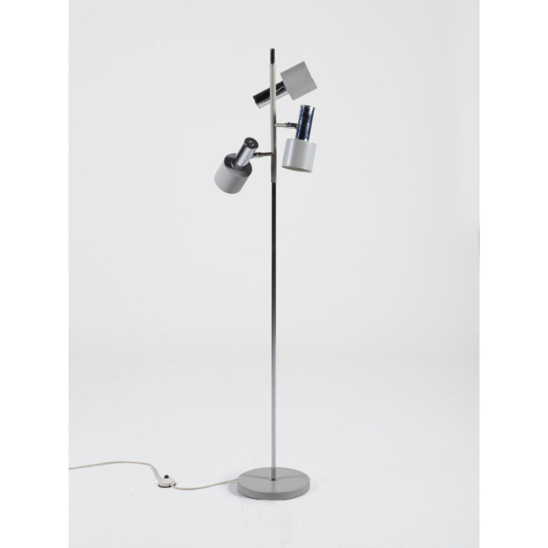 Vintage chromen vloerlamp van Koch en Lowy Omi, 1960