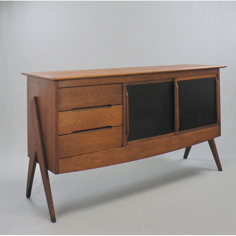 Vintage sideboard with compass legs, 1950