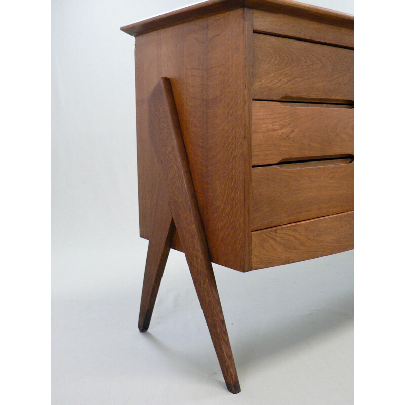 Vintage sideboard with compass legs, 1950