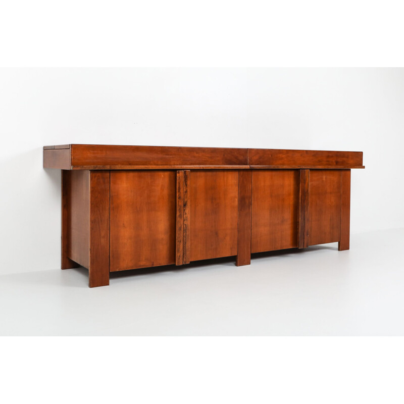 Large vintage sideboard in solid elm, 1960s