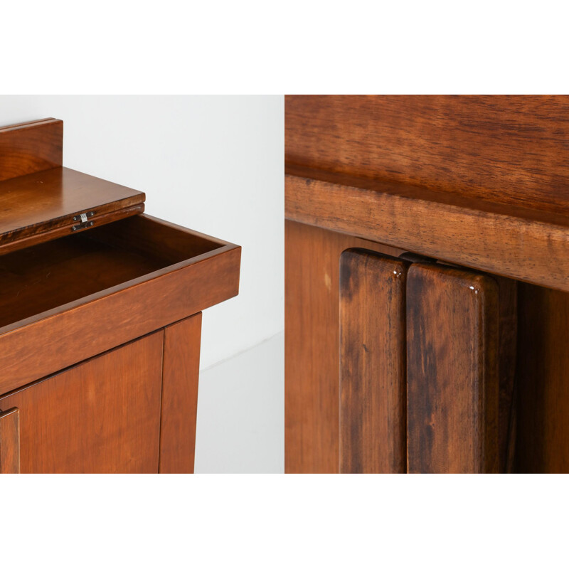 Large vintage sideboard in solid elm, 1960s