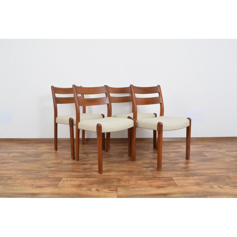 Set of 4 danish teak dining chairs from EMC Møbler, 1970s