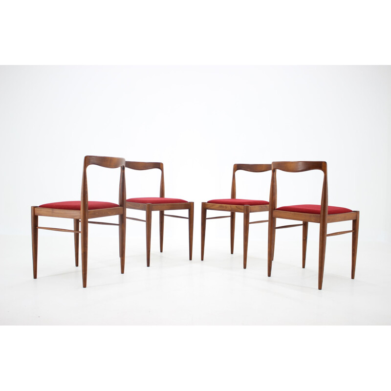 Set of 4 vintage dining chairs by Drevotvar , Czechoslovakia, 1970s