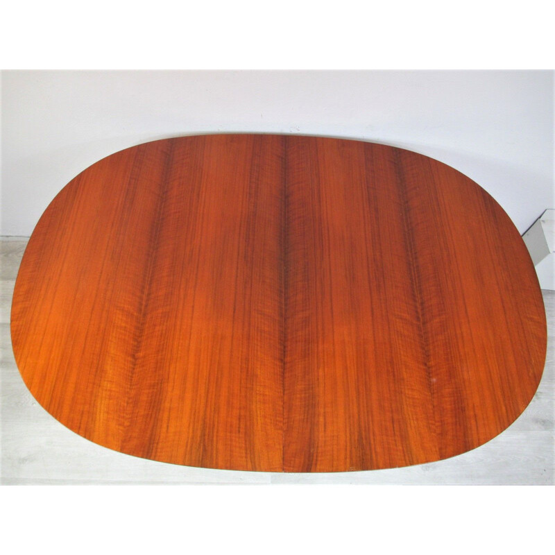 Teak round vintage table, 1960s