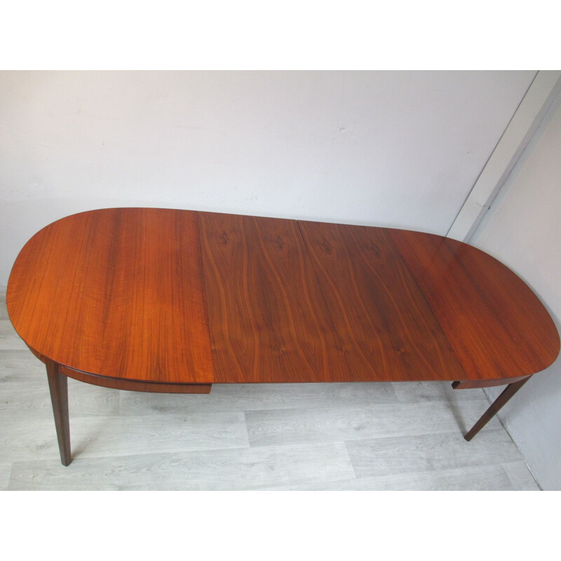 Teak round vintage table, 1960s