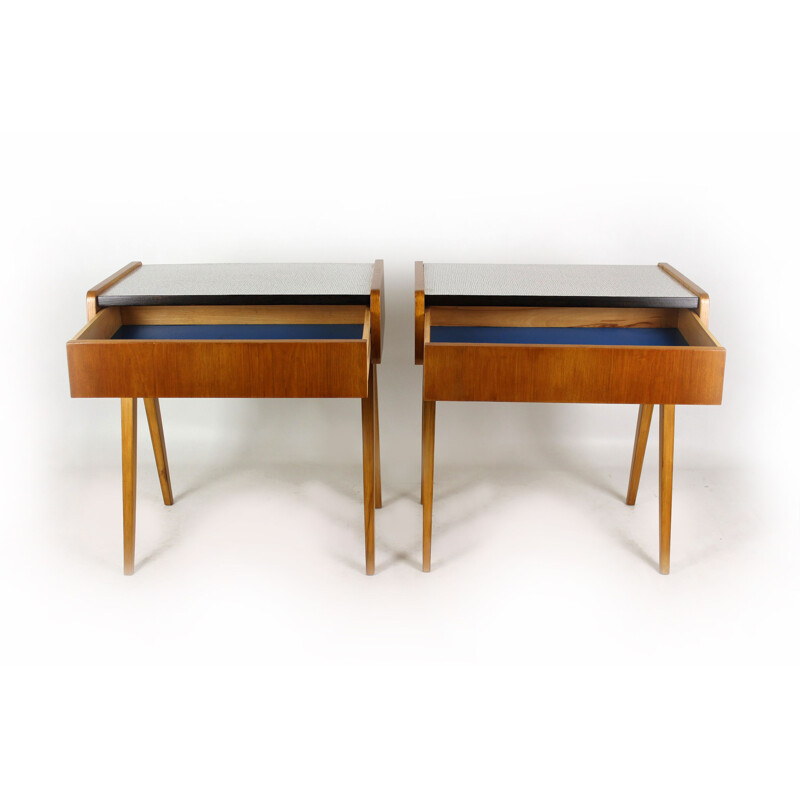 Pair of vintage Grey Formica Nightstands by František Jirák, 1960s