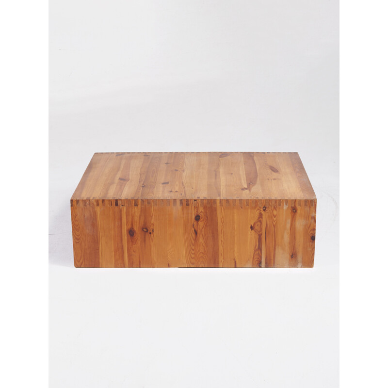 Dutch pinewood vintage  coffee table by Ate van Apeldoorn for Houtwerk Hattem, 1970s