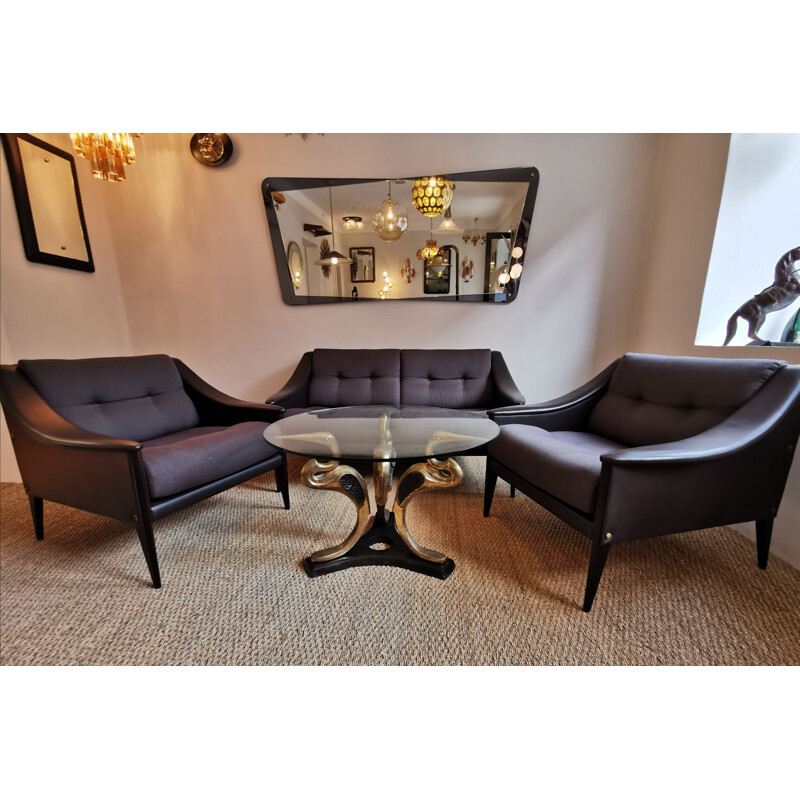 Lounge Set "Dezza" in eather by Gio Ponti for Paltrona Fau