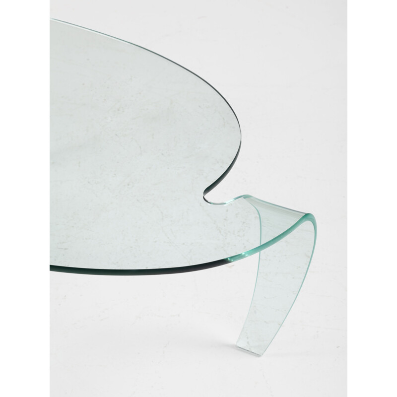 Vintage Glass Coffee Table by Hans von Klier for Fiam, 1980s 