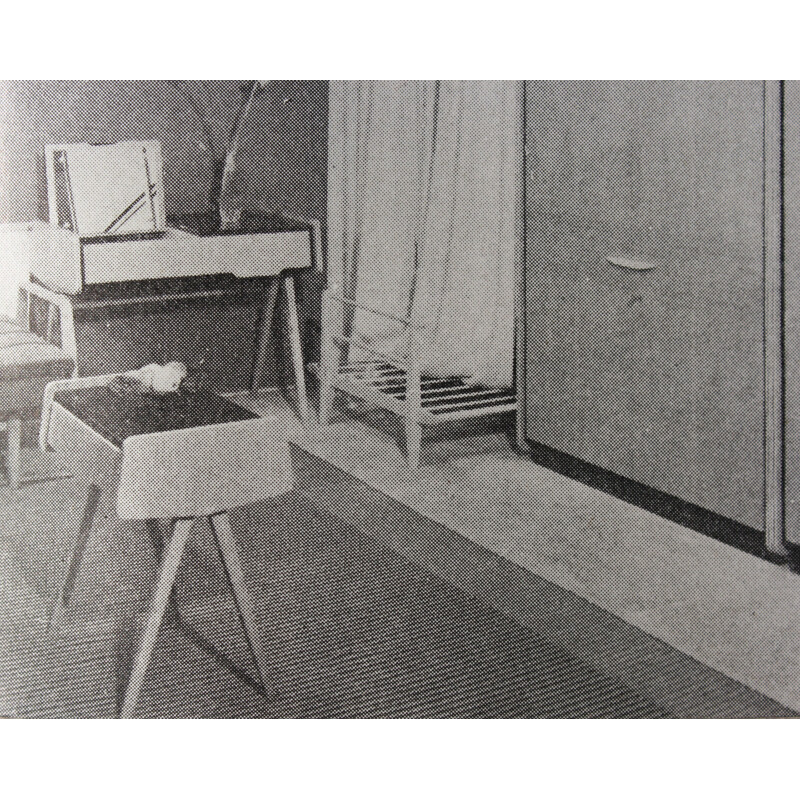 Vintage Grey Formica Dressing Table with Mirror by František Jirák, 1960s