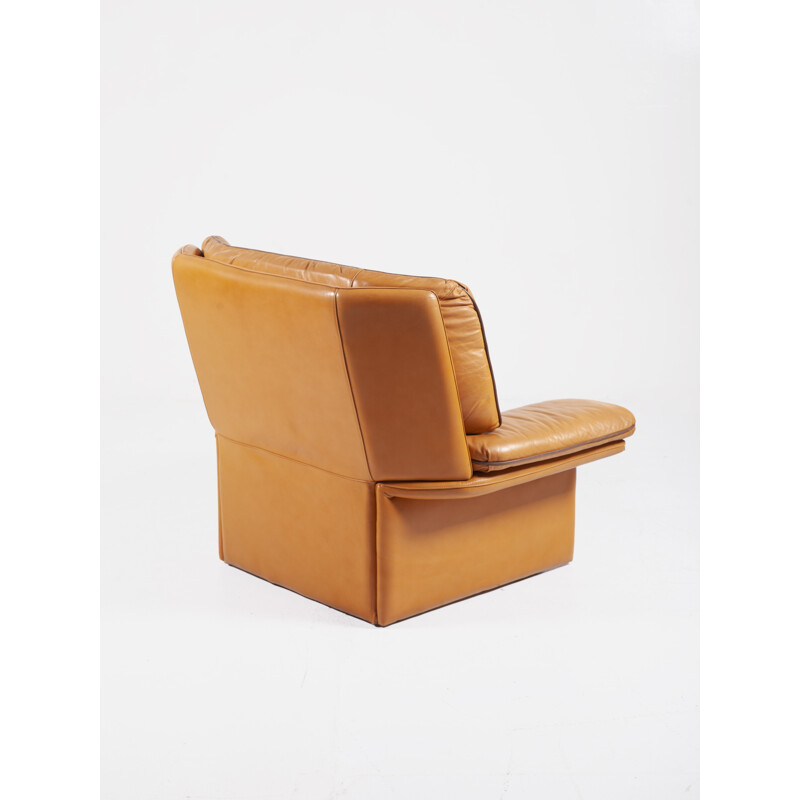 Fauteuil en cuir vintage de Titiana Ammannati & Giampiero Vitelli pour Brunati, 1976