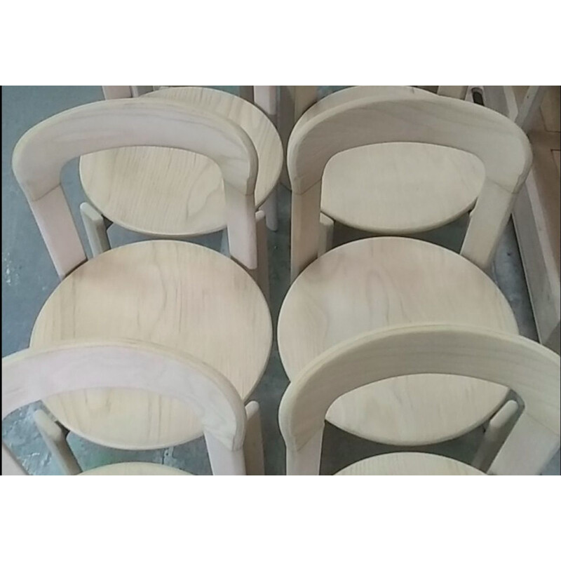 Set of 8 chairs by Bruno Rey for Dietiker Mobilier International 1970