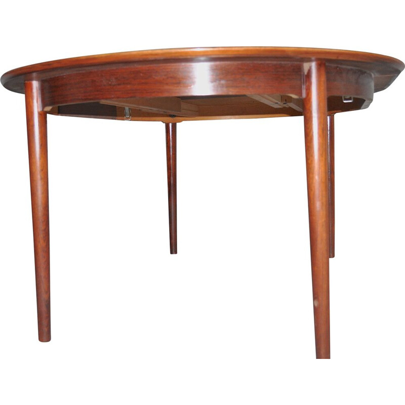 Vintage round extendable Dining Table in Rosewood 
