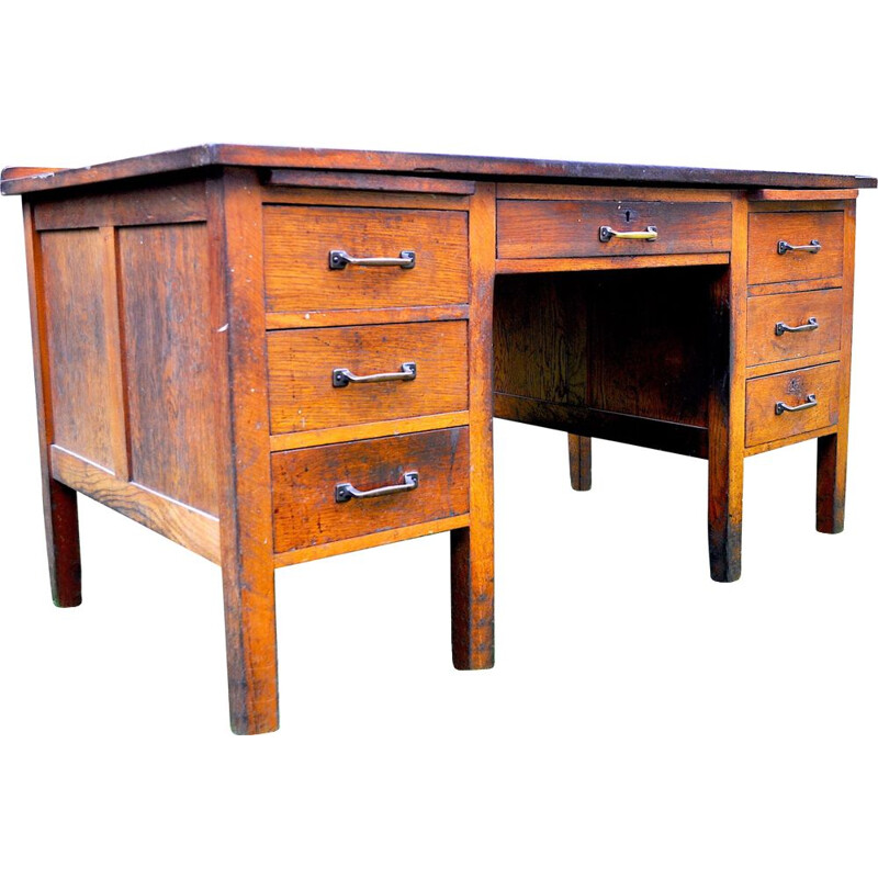 Vintage Executive Desk in oak, 1930s