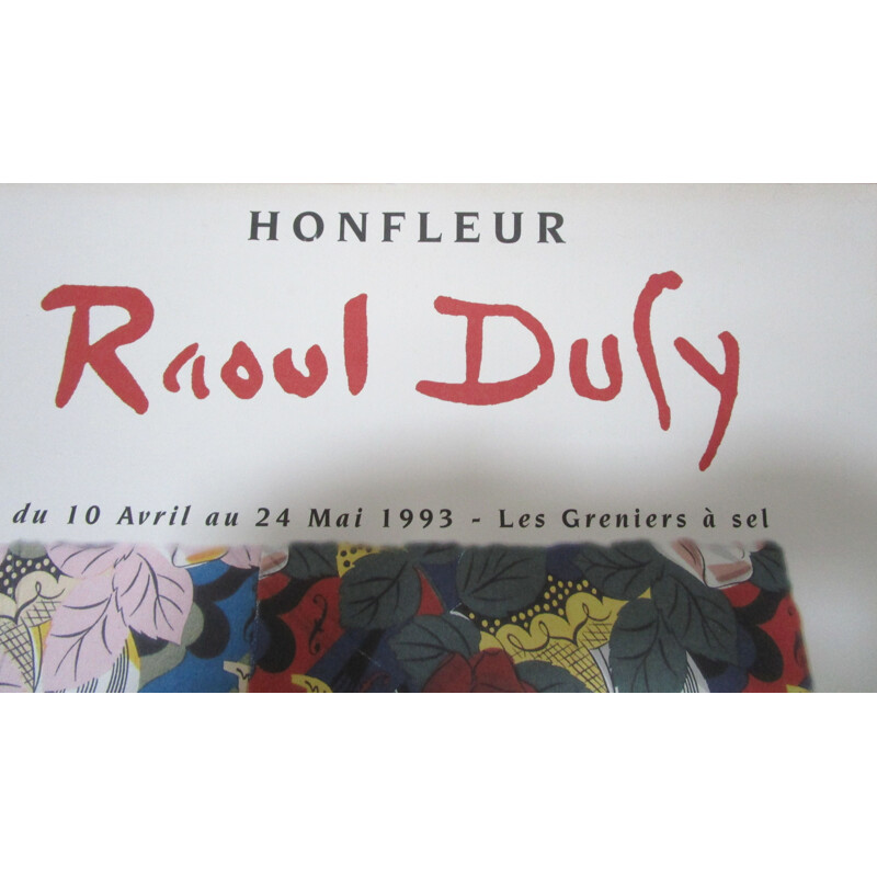 Affiche vintage de Raoul Dufy "La passion des tissus" original numéroté