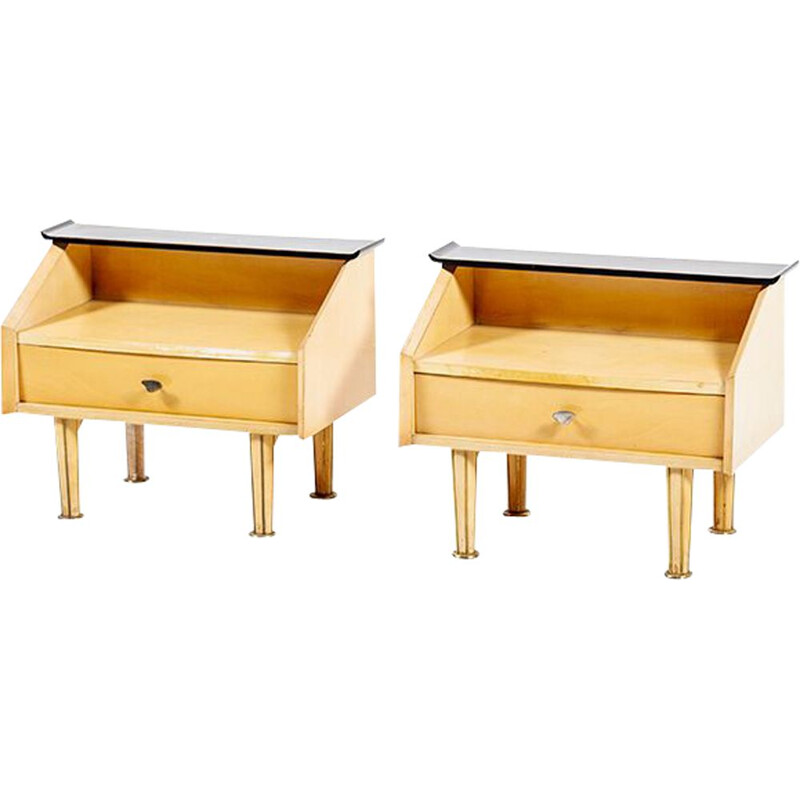 Pair of vintage Danish night stands, 1950