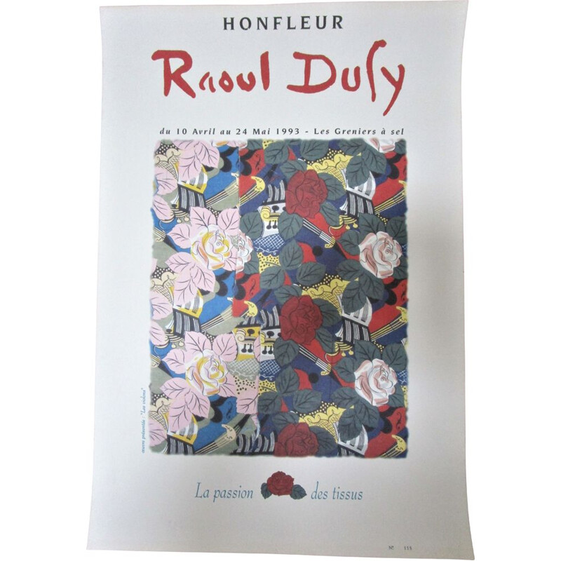 Affiche vintage de Raoul Dufy "La passion des tissus" original numéroté