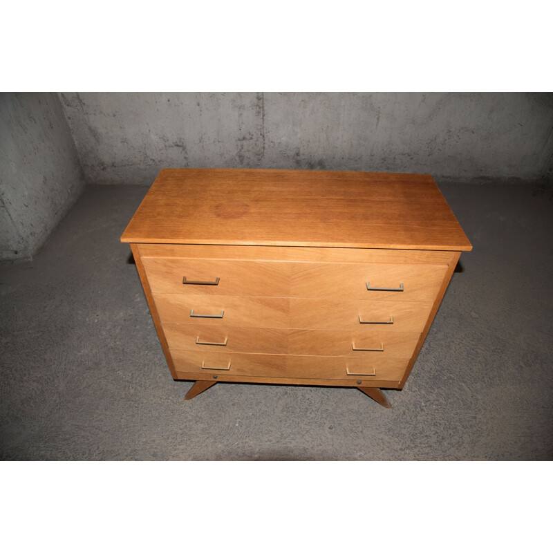Vintage chest of drawers with compass feet, 1960