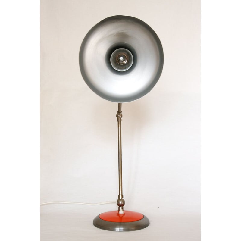 Vintage pair of red table lamps, 1960s