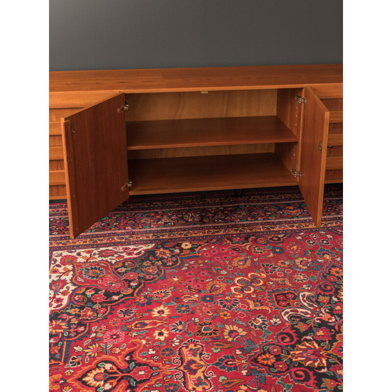 Vintage sideboard in wood an black formica, Germany 1960