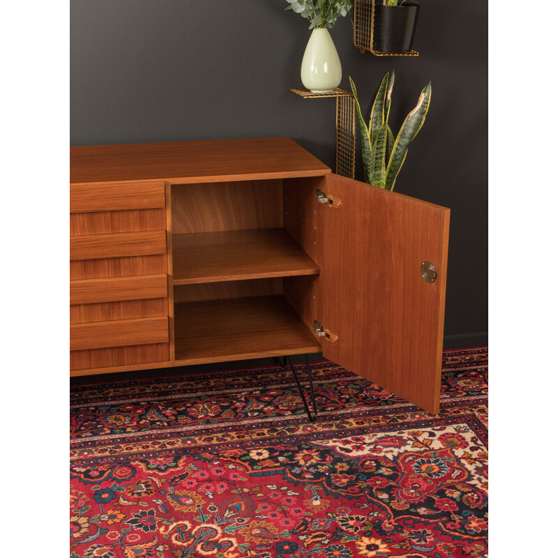 Vintage sideboard in wood an black formica, Germany 1960