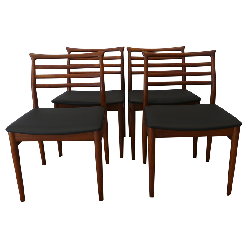 4 chairs Vintage Danish Teak - 1960s