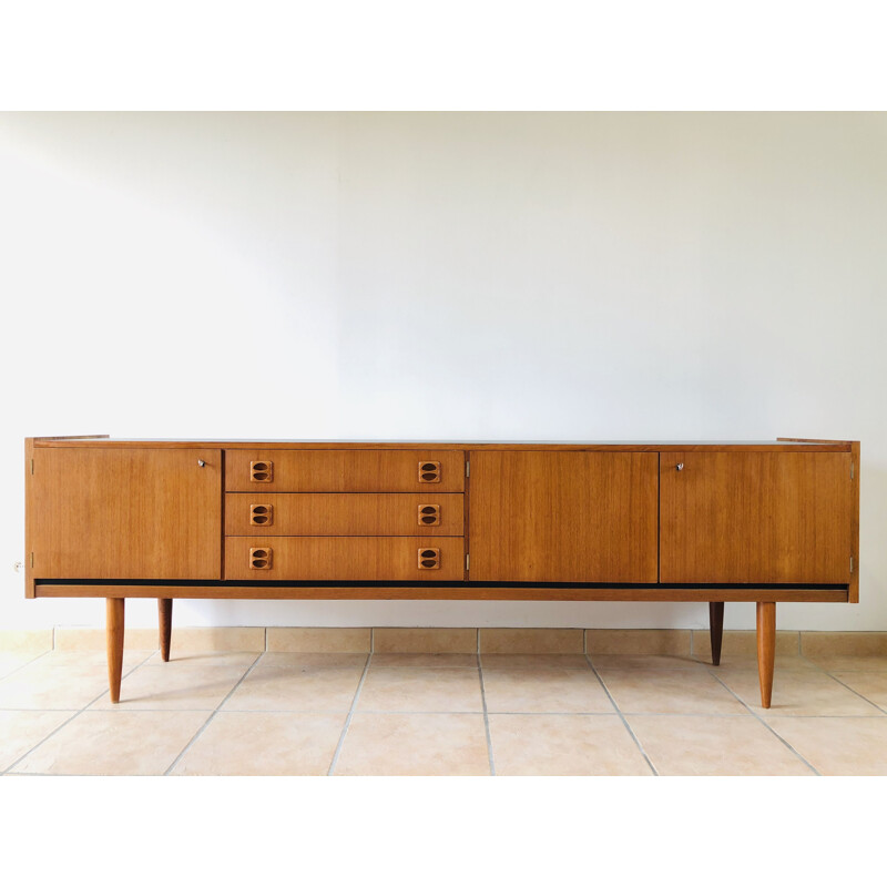 Vintage Scandinavian teak vintage sideboard, 1960s