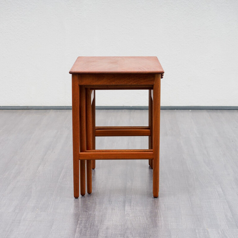 Vintage set of 3 nesting tables model AT 40 by Hans Wegner for Andreas Tuck, 1960