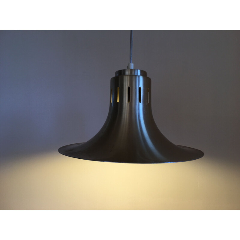 Scandinavische vintage aluminium hanglamp, Denemarken, 1960.