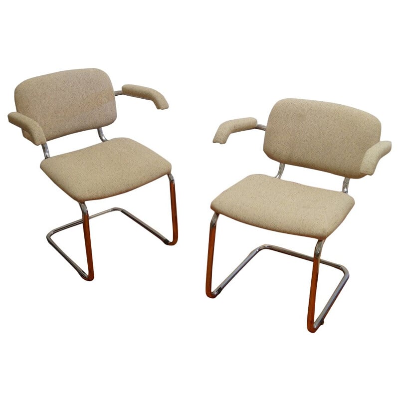 Pair of wool chairs - 1970s