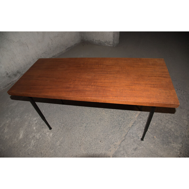 Table vintage ajustable en teck, système Hornlein Holzminden, 1960