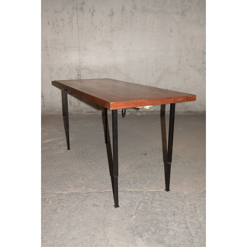 Vintage adjustable teak table, Hornlein Holzminden system, 1960