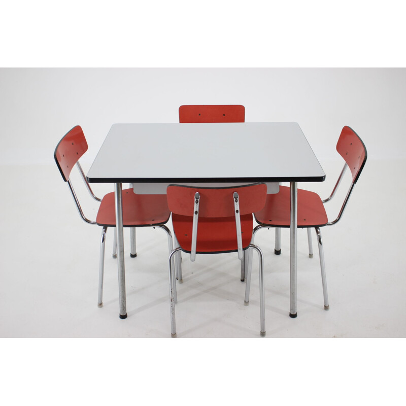 Vintage Dining set in Chrome, Czechoslovakia 1960