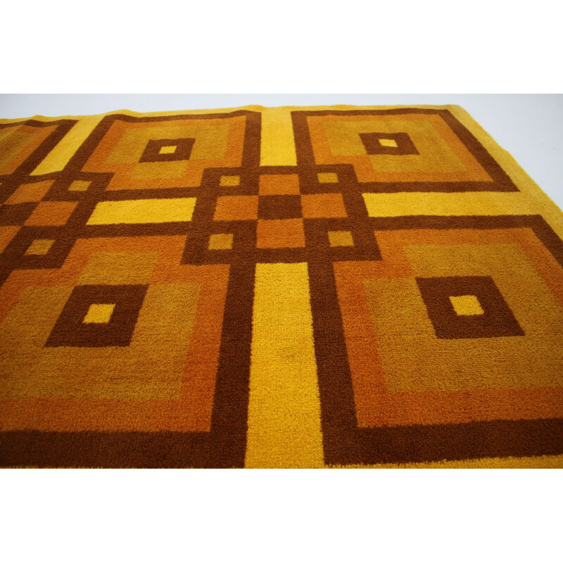 Vintage  geometric Danish Wool Rug 1970