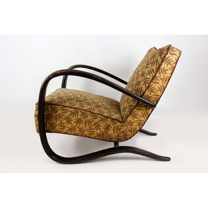 Vintage H-269 Art Deco Armchair by Jindrich Halabala for Thonet, 1930s
