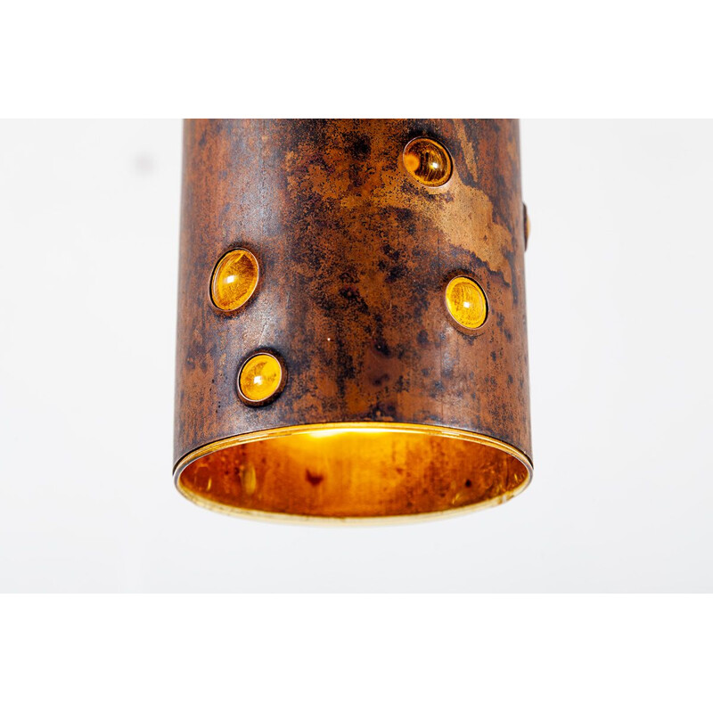 Vintage Brutalist Brass Pendant Lamp by Nanny Still, 1960