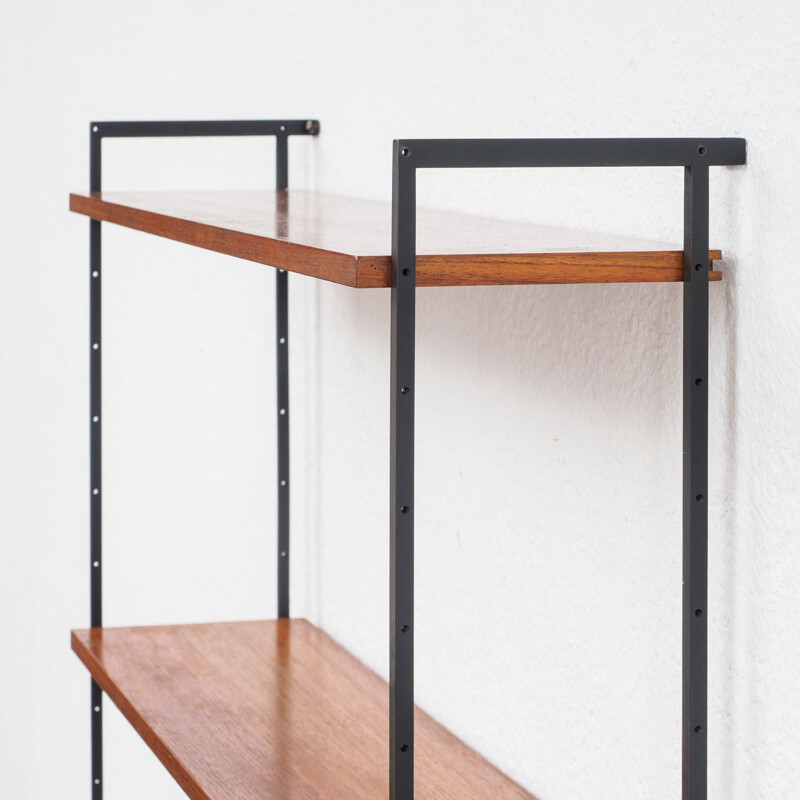 Vintage Modular wall shelving unit in teak 1960s 