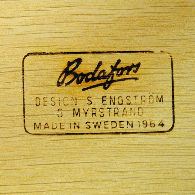 Pair of vintage Roundtop side tables by Engström & Myrstrand for Bodafors, Sweden 1964