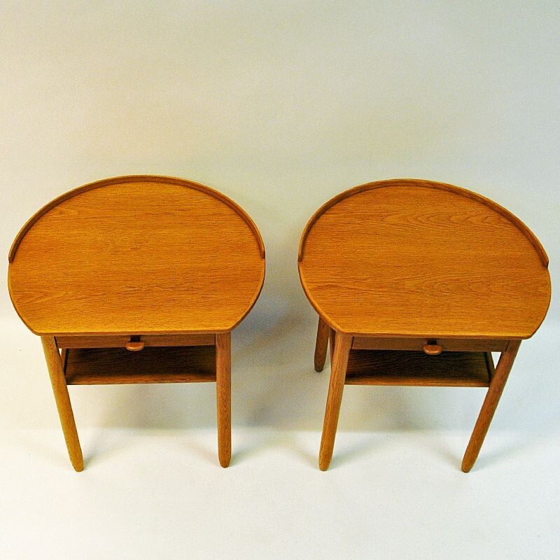 Pair of vintage Roundtop side tables by Engström & Myrstrand for Bodafors, Sweden 1964