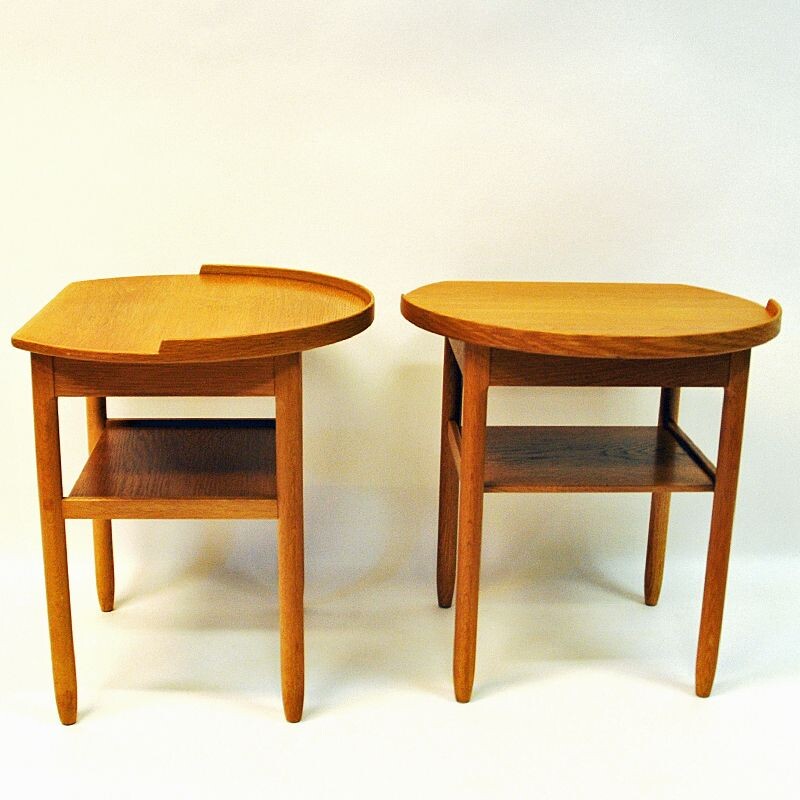 Pair of vintage Roundtop side tables by Engström & Myrstrand for Bodafors, Sweden 1964