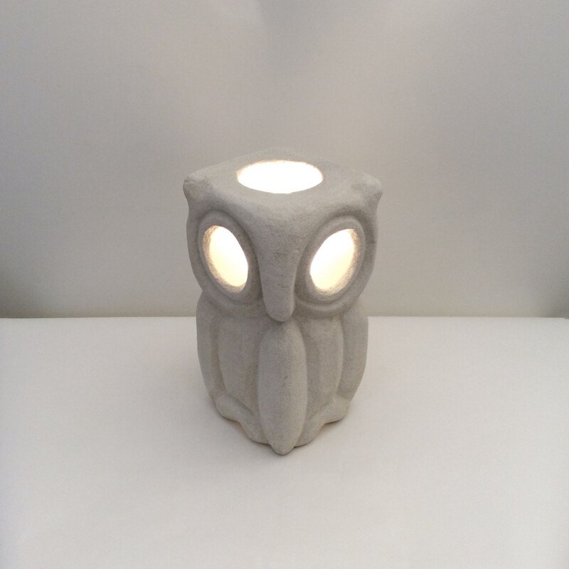 Vintage Owl Lamp by Albert Tormos, 1970 France.