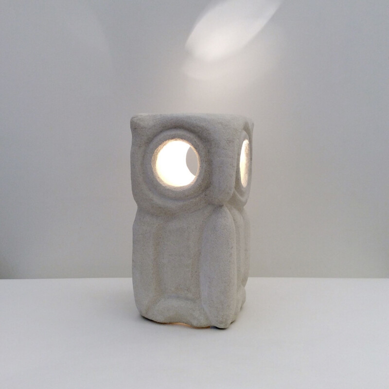 Vintage Owl Lamp by Albert Tormos, 1970 France.