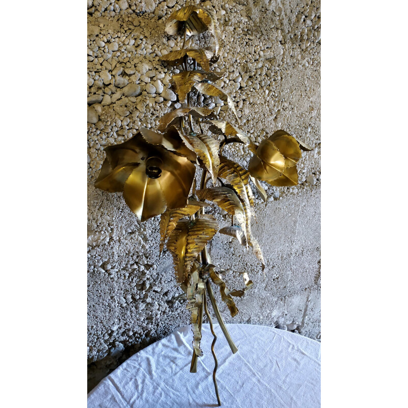 Vintage brass wall light by Maas-Rossi 1970