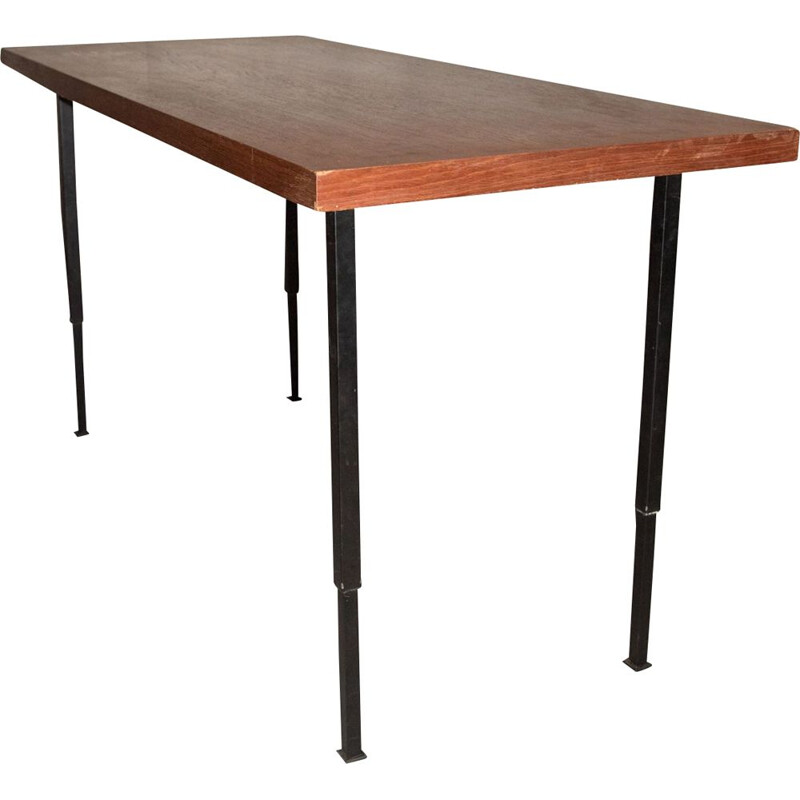 Table vintage ajustable en teck, système Hornlein Holzminden, 1960