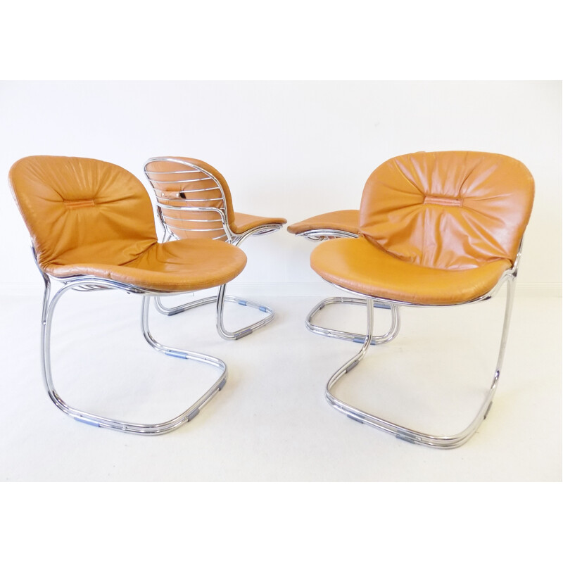 Set of 4 vintage Sabrina dining chairs by Gastone Rinaldi