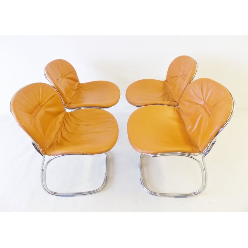 Set of 4 vintage Sabrina dining chairs by Gastone Rinaldi